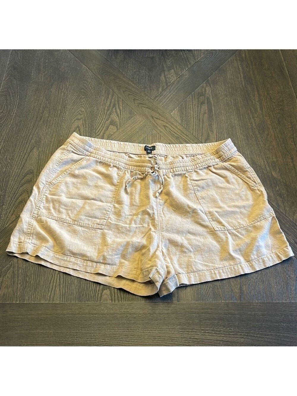 J. Crew Tan Linen Shorts Size Extra Large